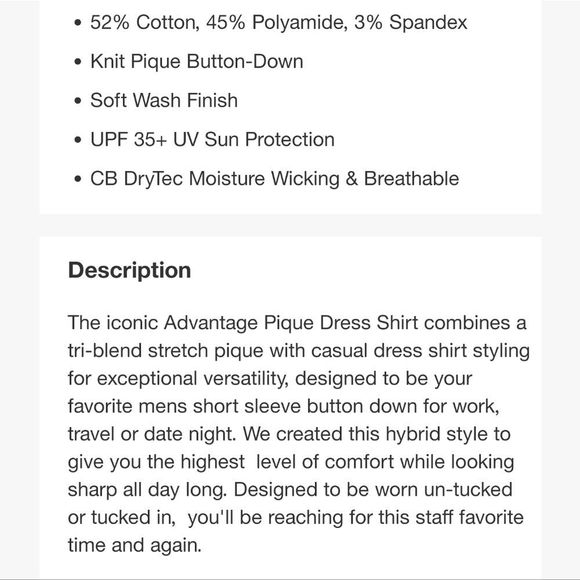 Cutter & Buck Men's Reach Oxford Button Front Shor - Picture 4 of 4